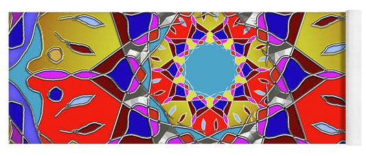 Red Yellow Blue Mandala - Yoga Mat