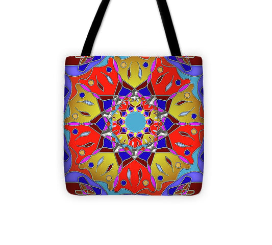 Red Yellow Blue Mandala - Tote Bag