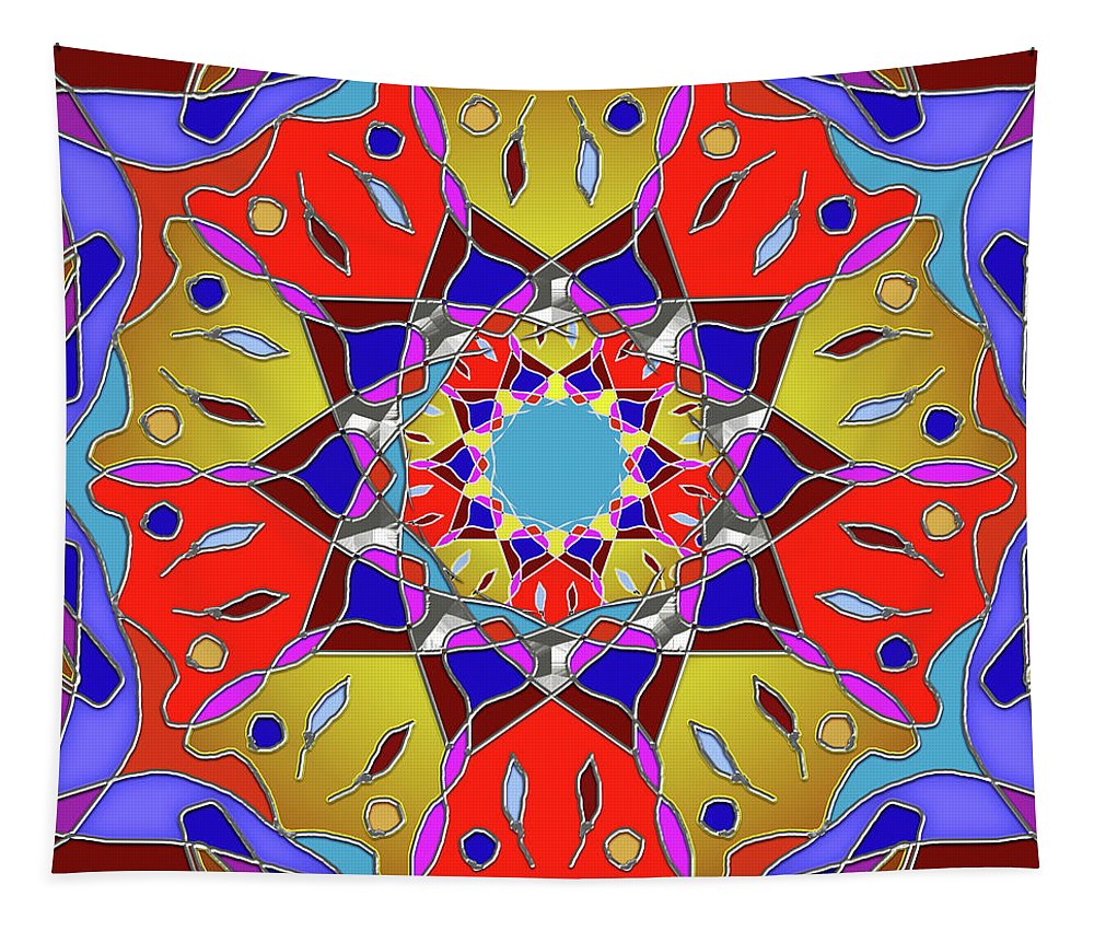 Red Yellow Blue Mandala - Tapestry