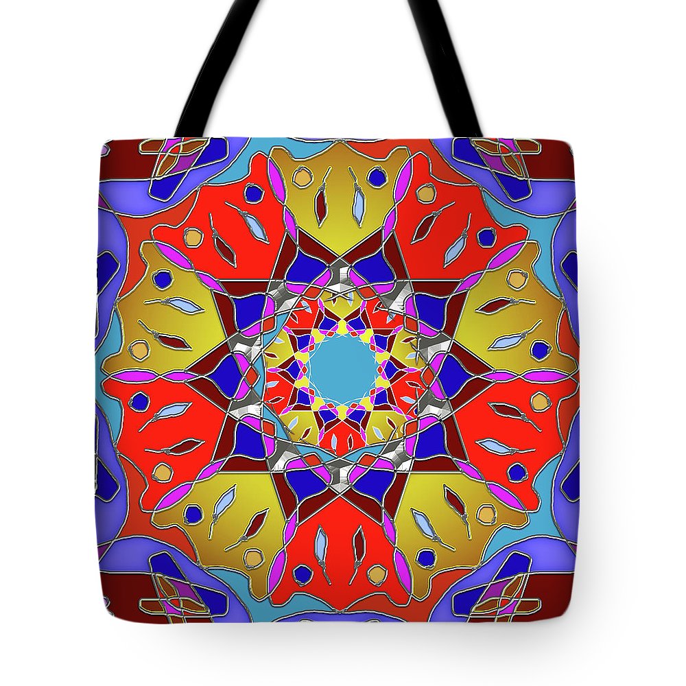 Red Yellow Blue Mandala - Tote Bag