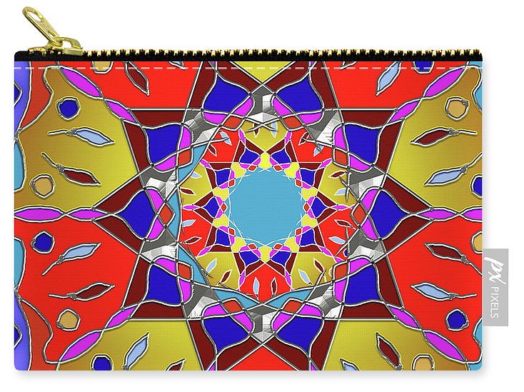 Red Yellow Blue Mandala - Carry-All Pouch