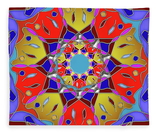 Red Yellow Blue Mandala - Blanket