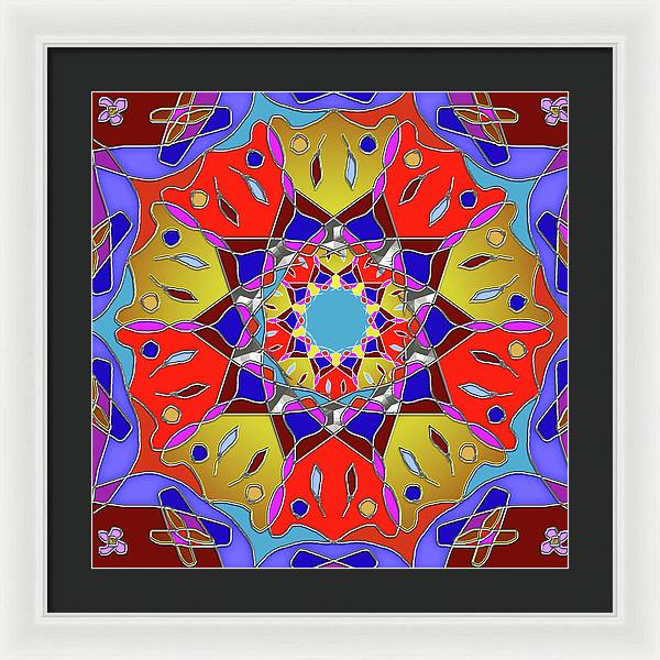 Red Yellow Blue Mandala - Framed Print