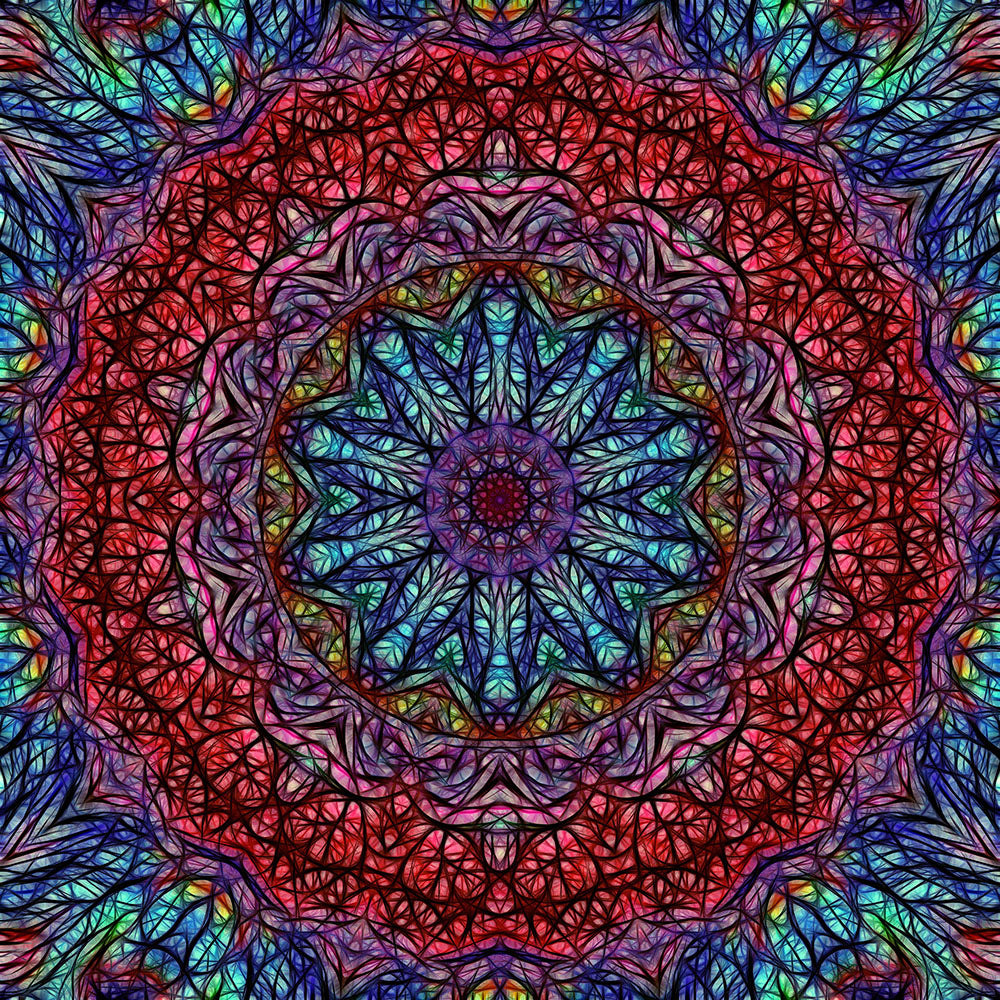 Red Blue Kaleidoscope 2 Digital Image Download