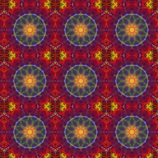 Red Blue Yellow Kaleidoscope Digital Image Download