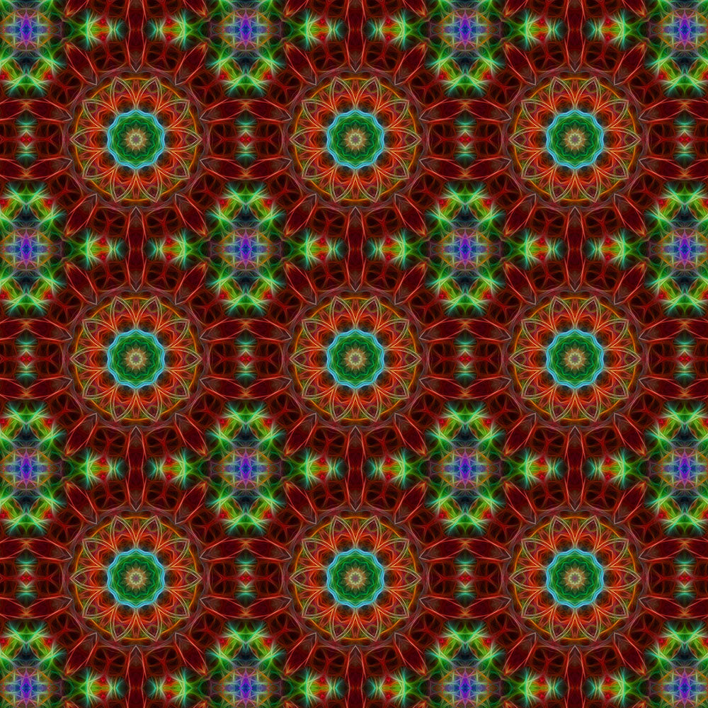 Red Green Kaleidoscope Digital Image Download