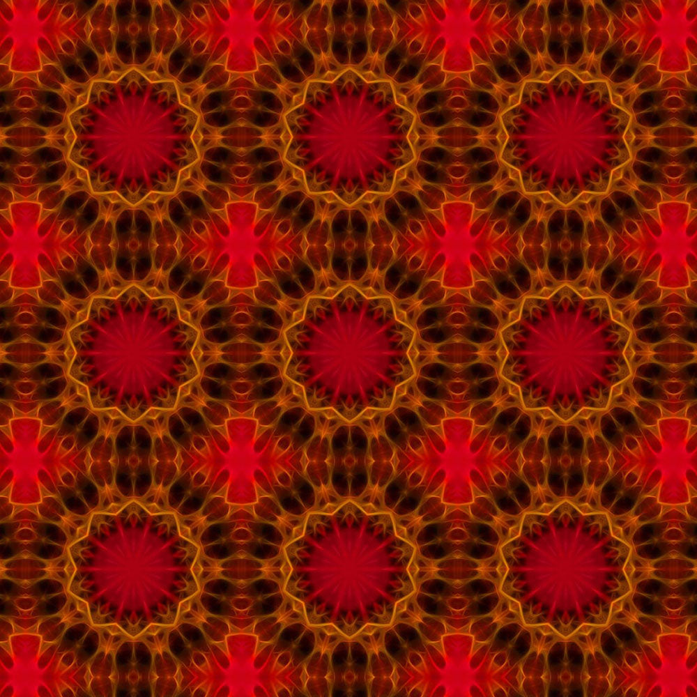 Red Orange Kaleidoscope Digital Image Download