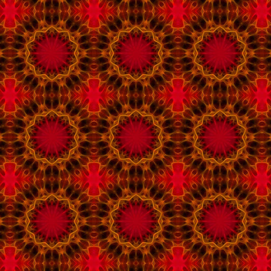 Red Orange Kaleidoscope Digital Image Download