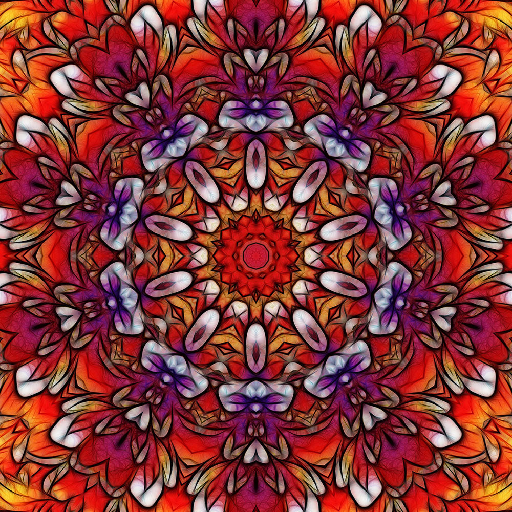 Red Orange Purple Kaleidoscope digital Image Download