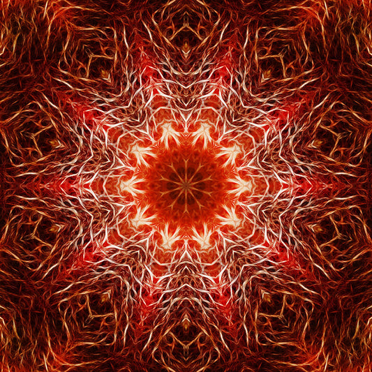 Red Plasma Kaleidoscope Digital Image Download