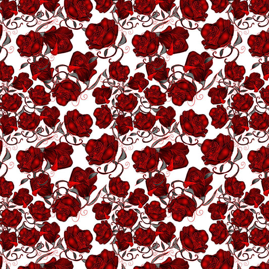 Red Roses Pattern Digital Image Download
