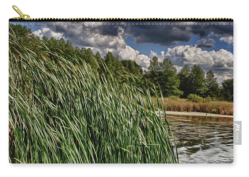 Reeds Along a Campground Lake - Carry-All Pouch