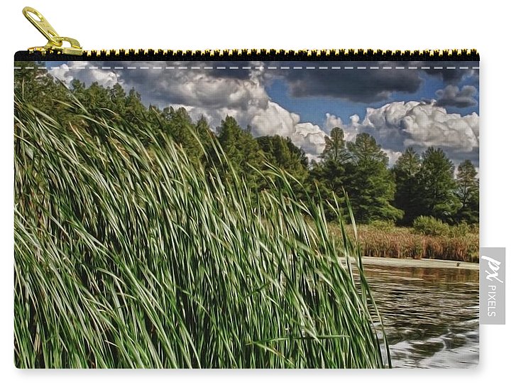 Reeds Along a Campground Lake - Carry-All Pouch