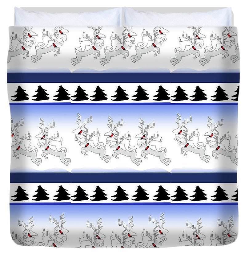 Reindeer Sweater Pattern - Duvet Cover