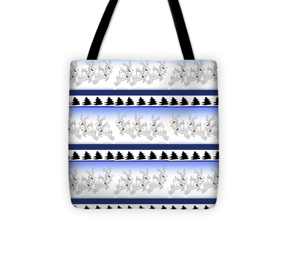 Reindeer Sweater Pattern - Tote Bag