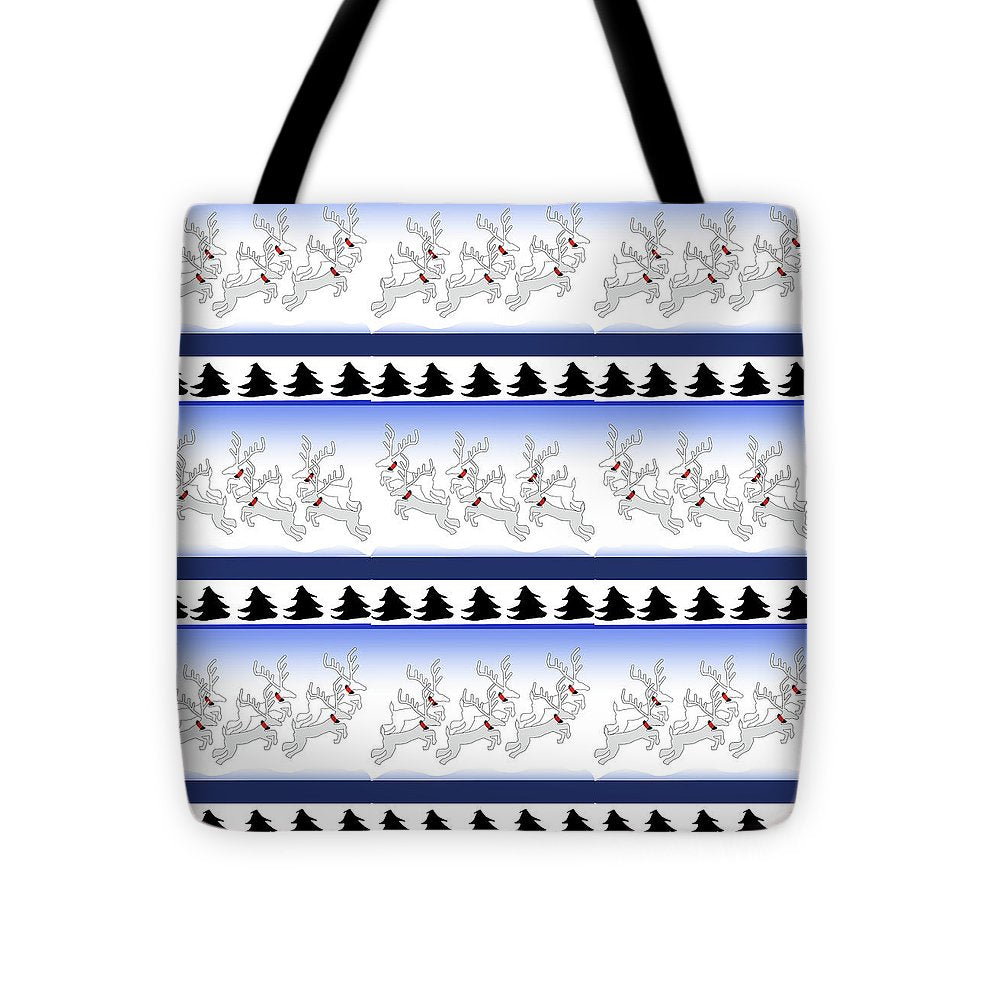 Reindeer Sweater Pattern - Tote Bag