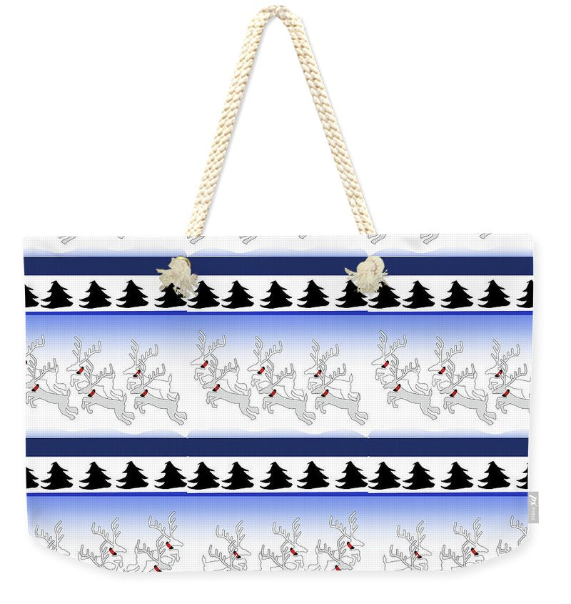 Reindeer Sweater Pattern - Weekender Tote Bag