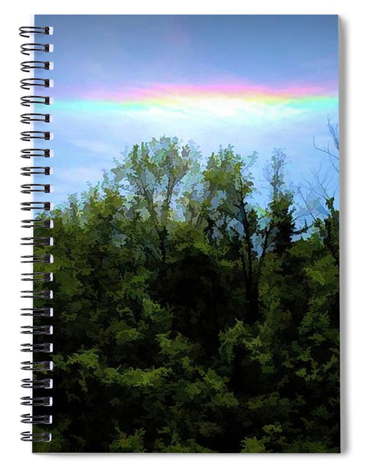 Rockford Park With Rainbow - Spiral Notebook