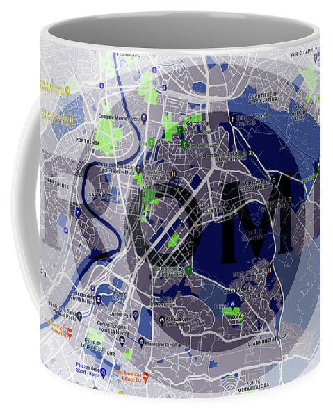 Rome Map Art - Mug