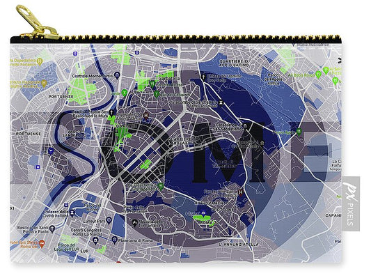 Rome Map Art - Carry-All Pouch