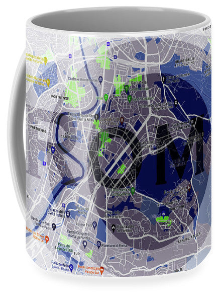 Rome Map Art - Mug