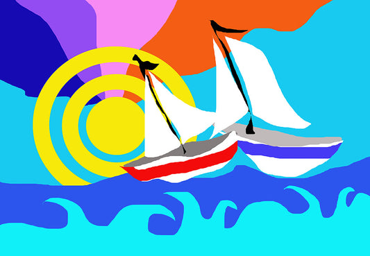 Sailboat Lovers Digital Image Download