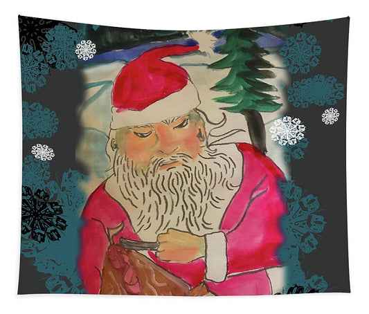 Santa Makes A Toy - Tapestry