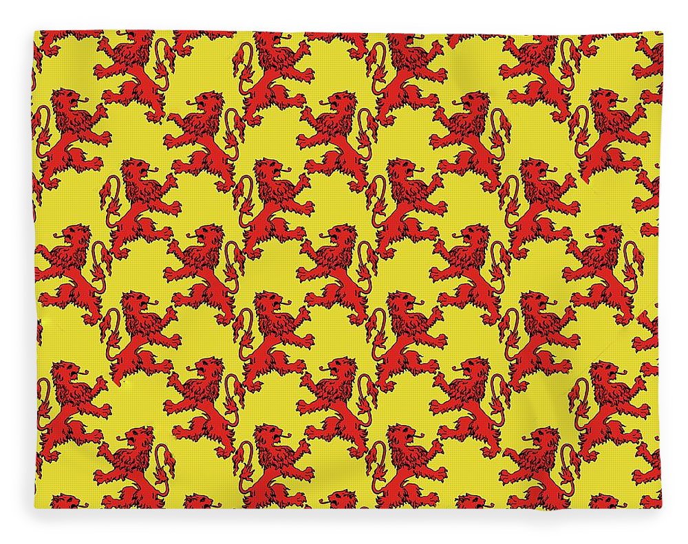 Scottish Lion Repeating Pattern - Blanket