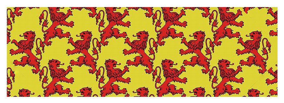 Scottish Lion Repeating Pattern - Yoga Mat