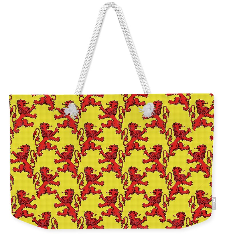 Scottish Lion Repeating Pattern - Weekender Tote Bag