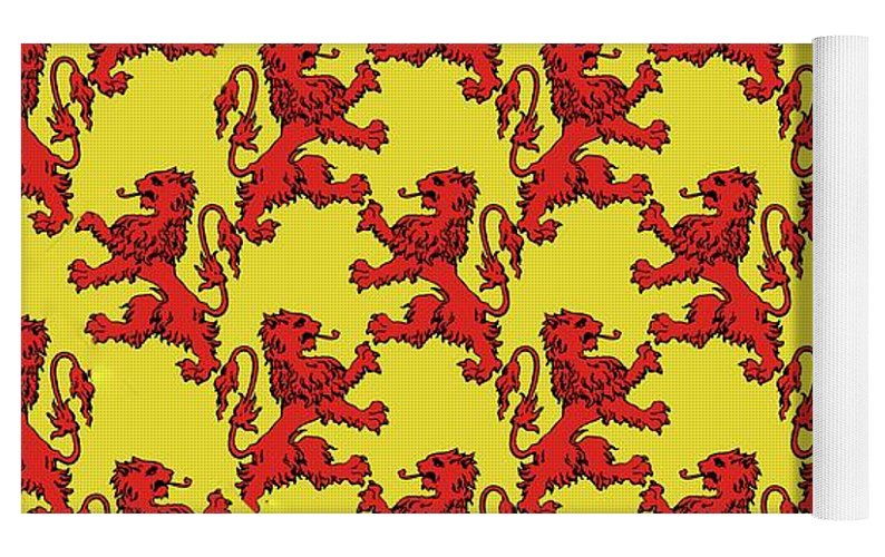Scottish Lion Repeating Pattern - Yoga Mat