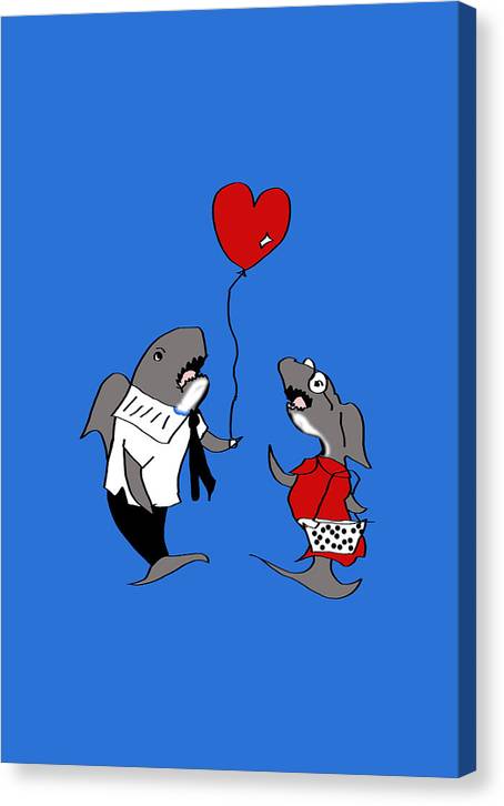 Shark Valentine - Canvas Print