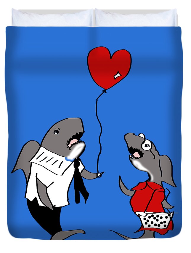 Shark Valentine - Duvet Cover