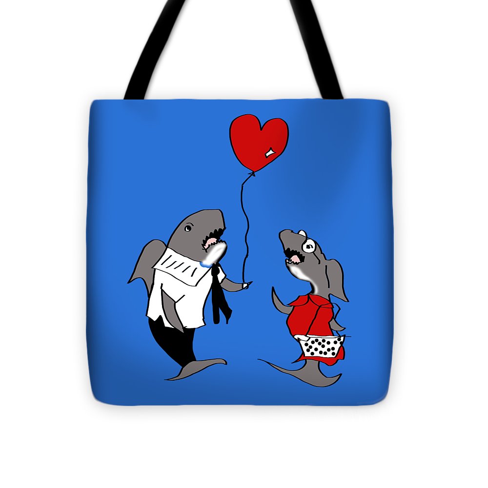 Shark Valentine - Tote Bag