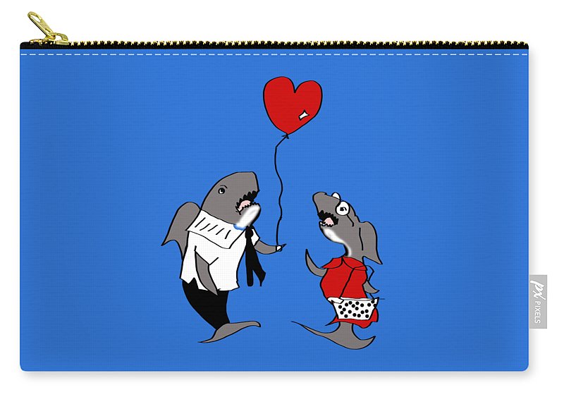 Shark Valentine - Zip Pouch