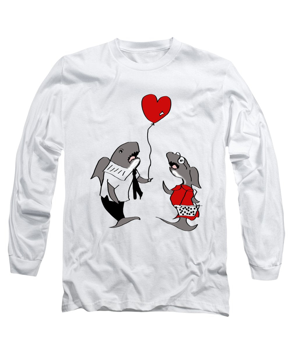 Shark Valentine - Long Sleeve T-Shirt