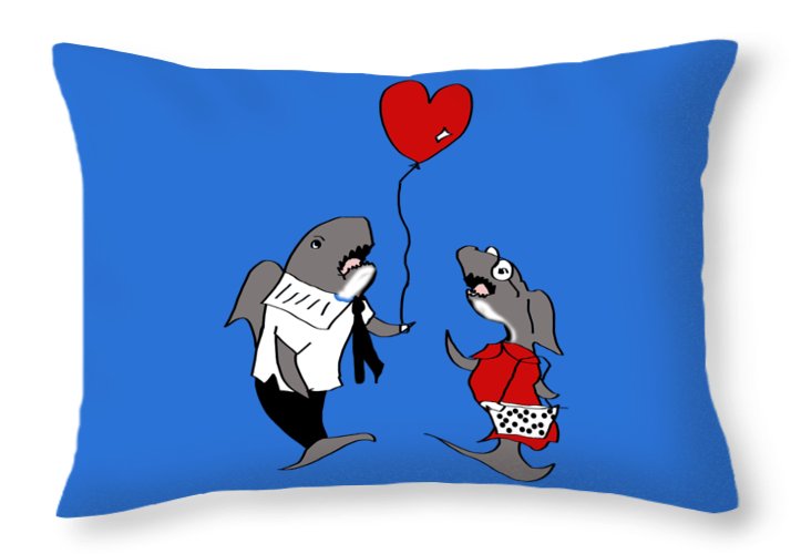 Shark Valentine - Throw Pillow