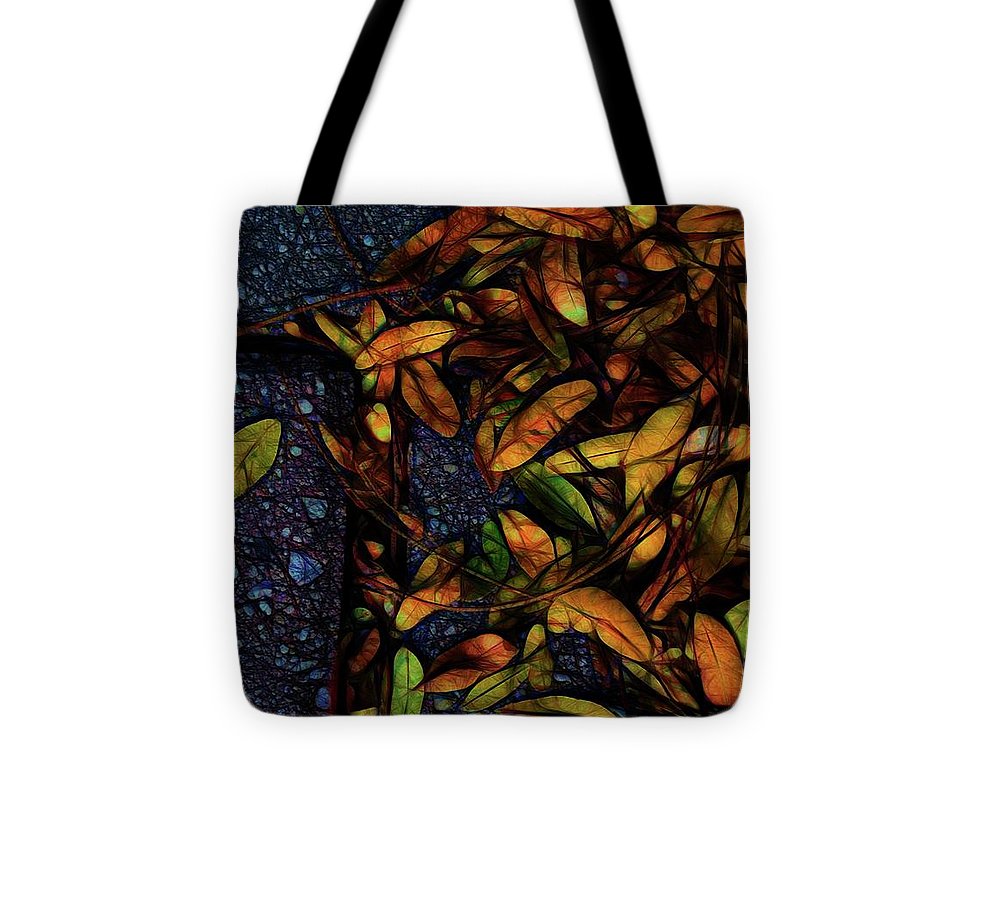 Sidewalk Leaves in Brick - Tote Bag