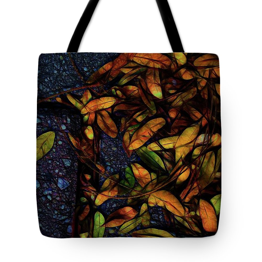 Sidewalk Leaves in Brick - Tote Bag