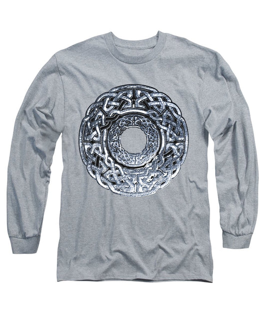 Silver Celtic Knot Circle - Long Sleeve T-Shirt