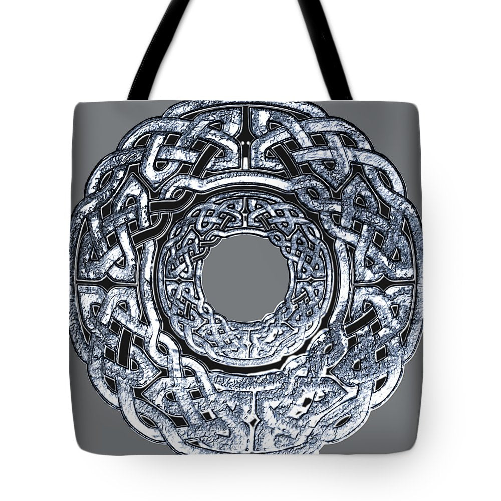 Silver Celtic Knot Circle - Tote Bag