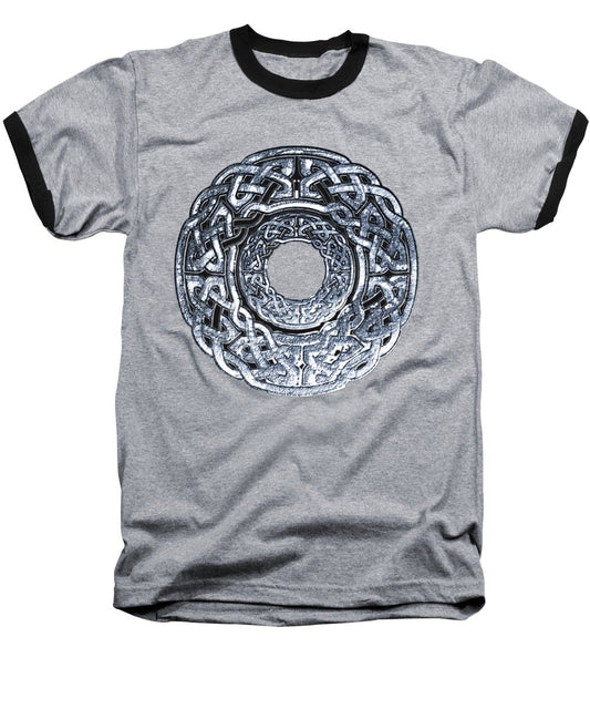 Silver Celtic Knot Circle - Baseball T-Shirt