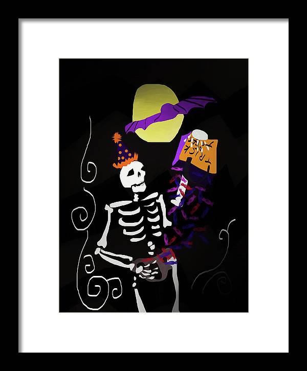 Skeleton Candy - Framed Print