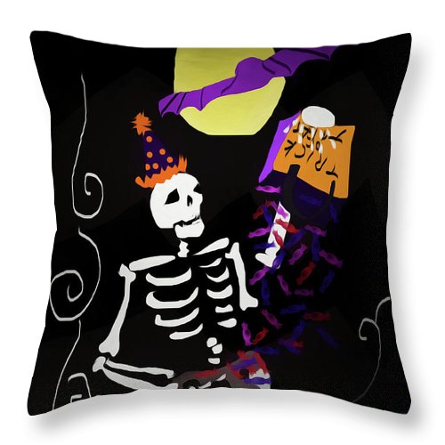 Skeleton Candy - Throw Pillow
