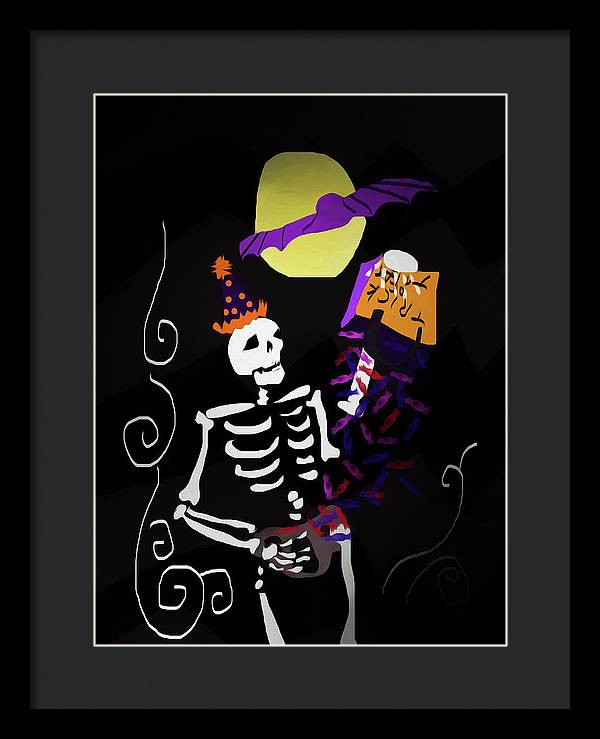 Skeleton Candy - Framed Print