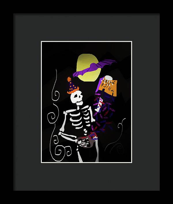 Skeleton Candy - Framed Print