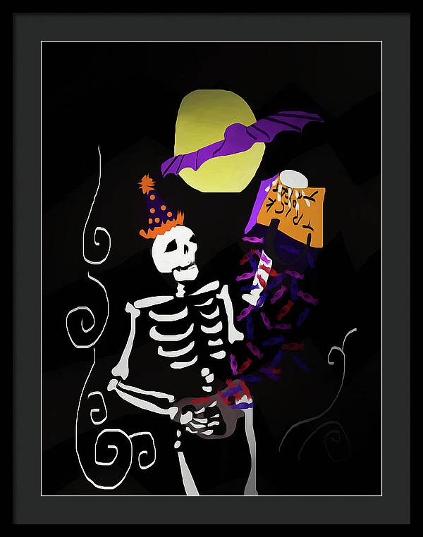 Skeleton Candy - Framed Print