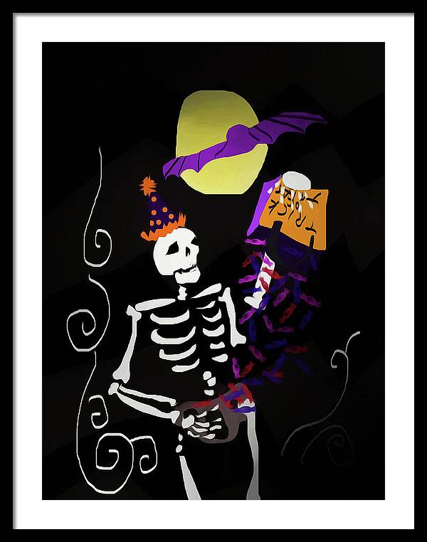 Skeleton Candy - Framed Print