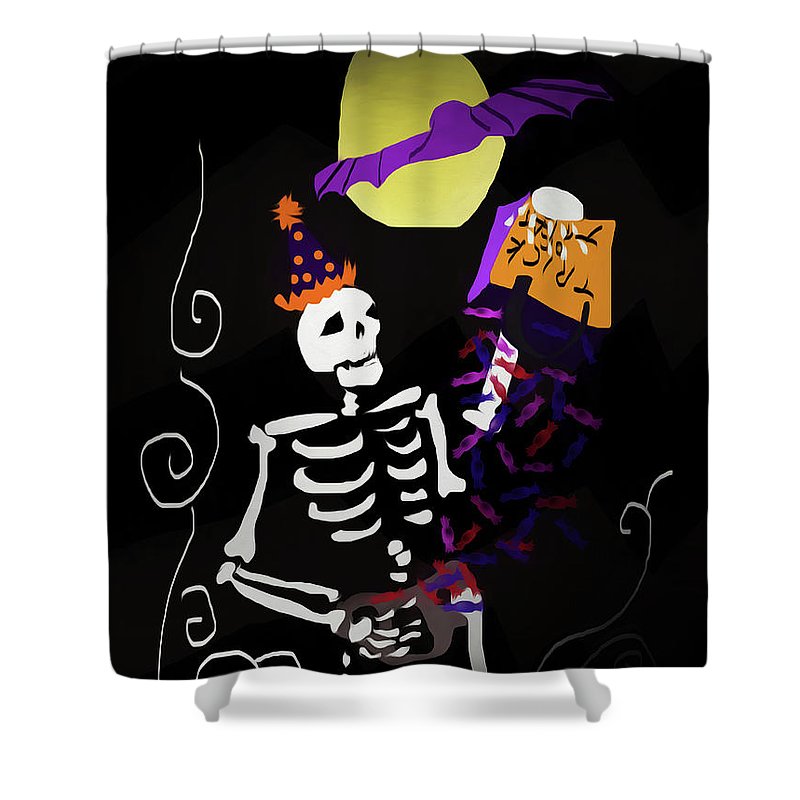 Skeleton Candy - Shower Curtain
