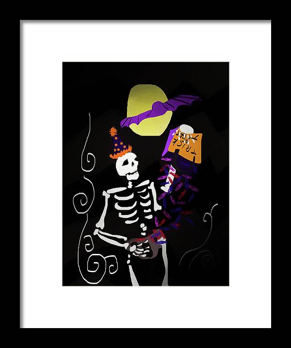 Skeleton Candy - Framed Print